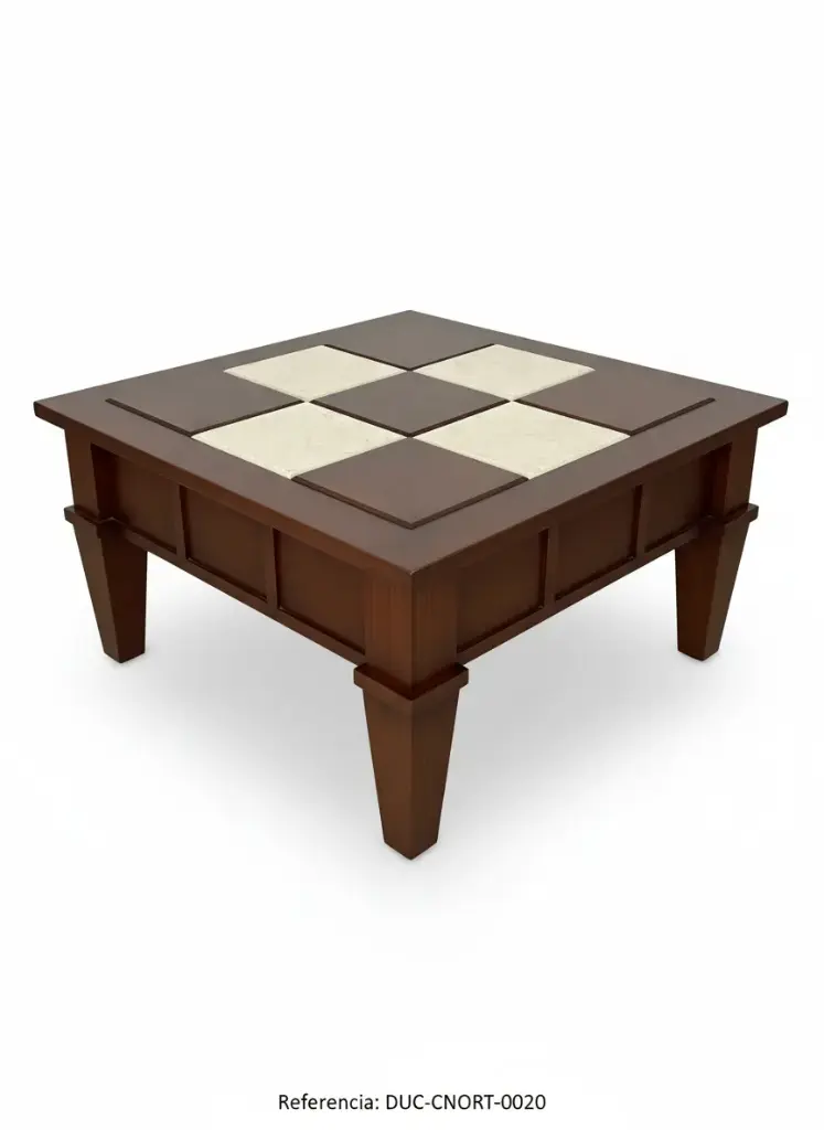 [DUC-CNORT-0020] MESA CENTRO CUADRADA CON PIEZAS MÁRMOL