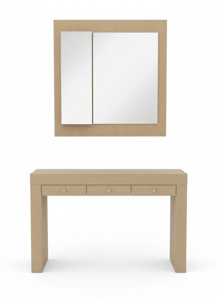 [DUC-PU-0004] CONSOLA MEDIA LUNA CON ESPEJO CONJUNTO ENTRADA