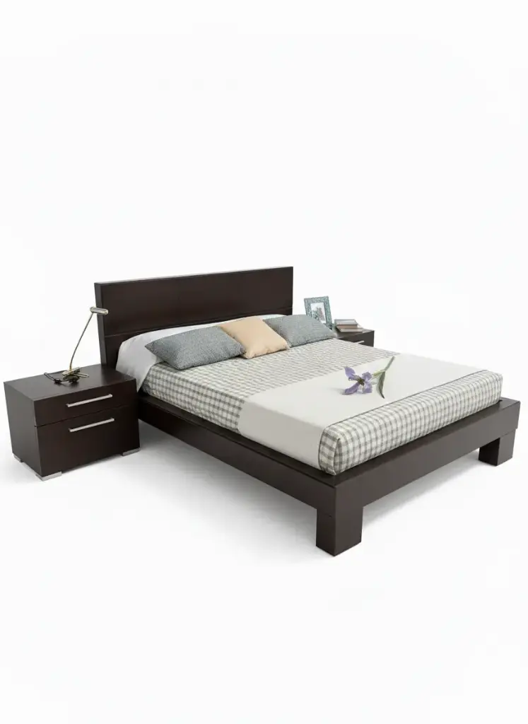 [DUC-PU-0005] CAMA Y DOS MESITAS NOCHE Wenge Lanmobel