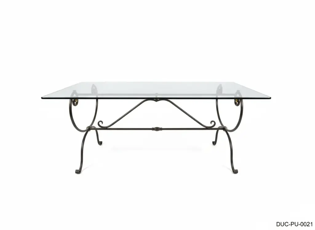 [DUC-PU-0034] MESA CRISTAL FORJA MACIZO FABRICANTE PEÑA VARGAS