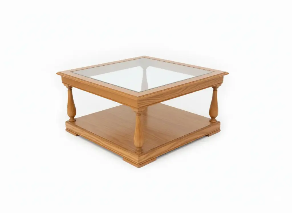 [DUC-CNORT-0045] MESA CENTRO ÁNFORA CRISTAL CIUADRADA