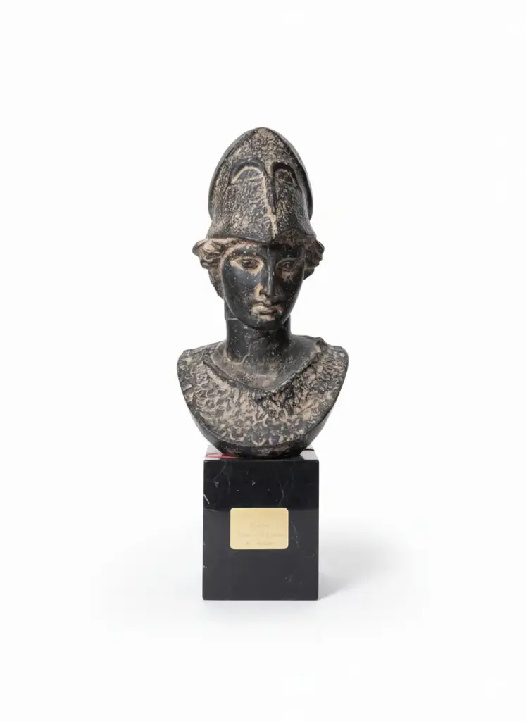 [DUC-DEC-0002] BUSTO DE MADERA SOBRE BASE DE MÁRMOL